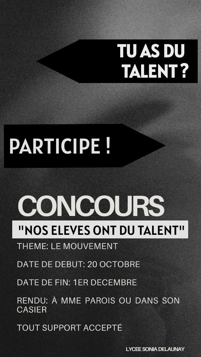 affiche concours talent