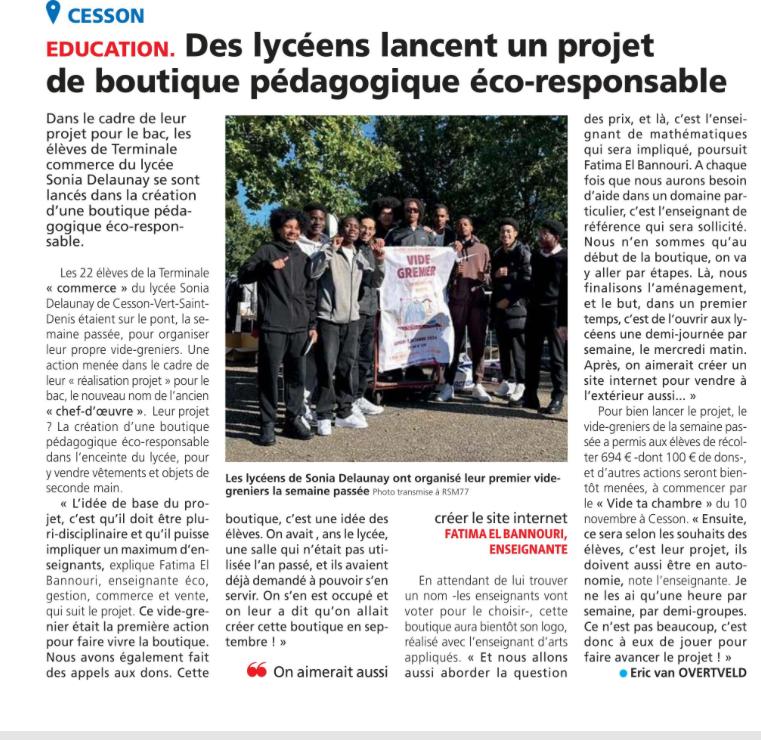article vide grenier section pro